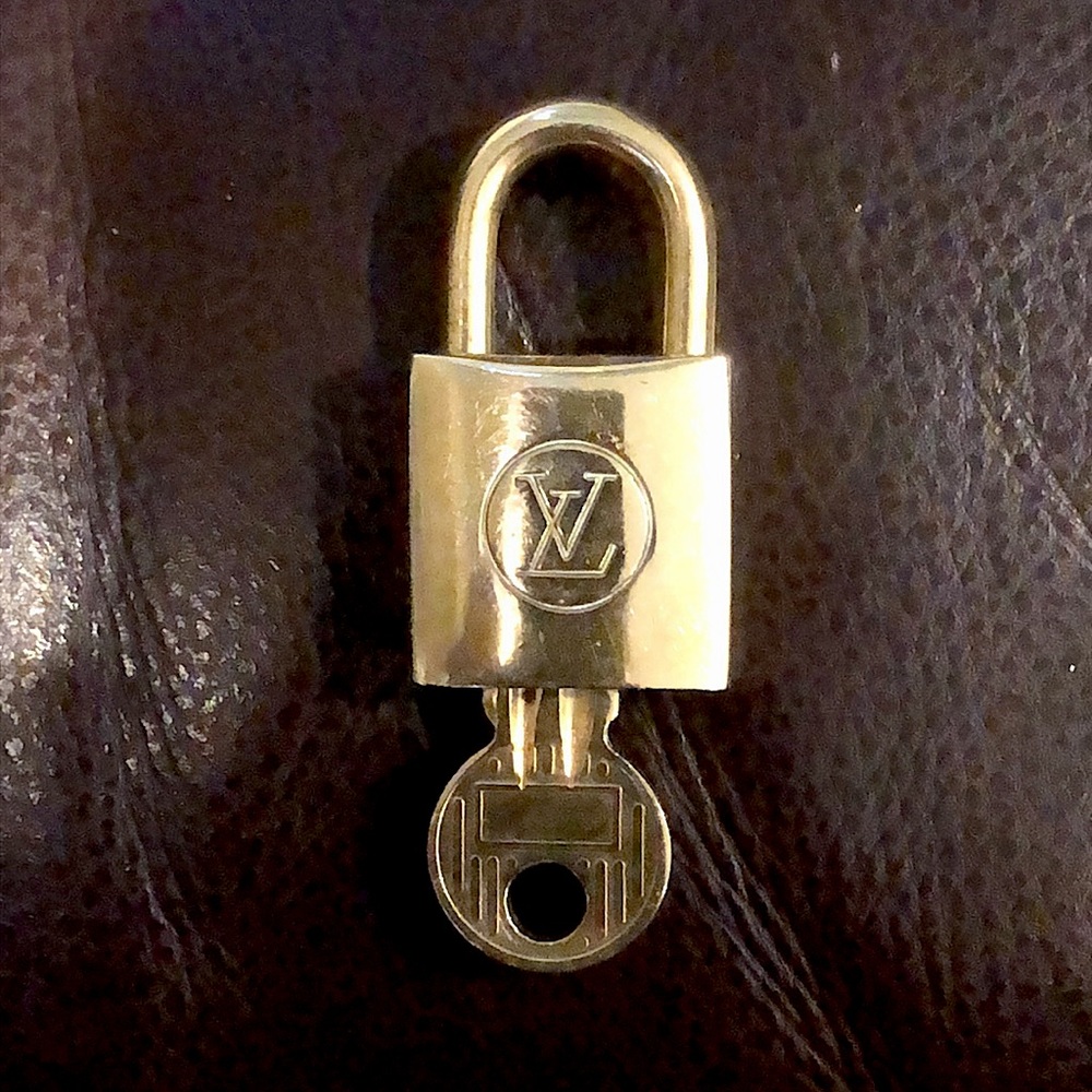 Vintage LV Louis Vuitton Padlock Lock & Key 219